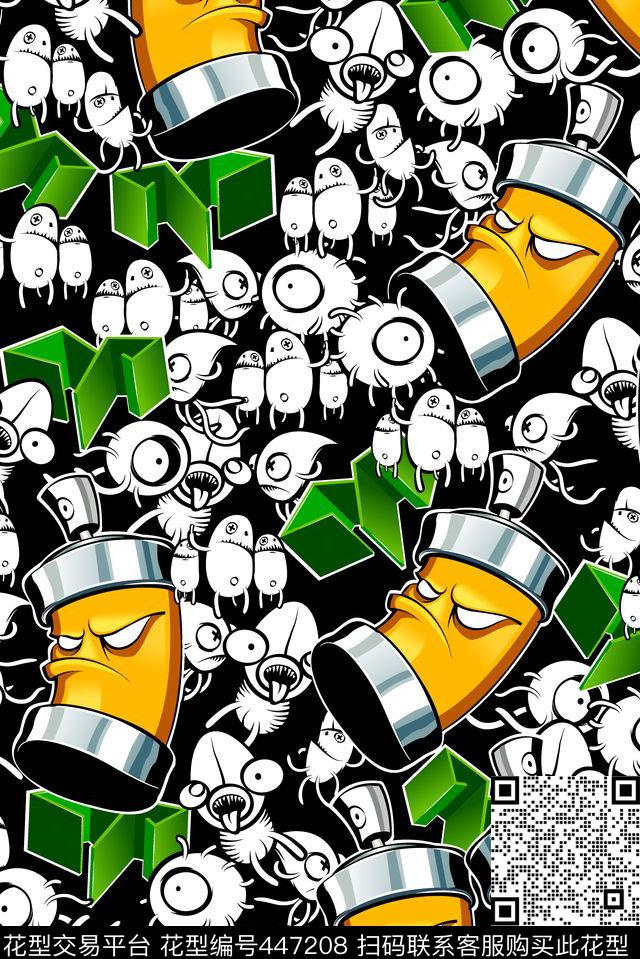 卡通漫画时尚传统印花华亿平台下载（图片编号: 447208） - 瓦栏（Walan）