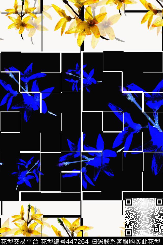 对比拼贴花数码印花华亿平台下载（图片编号: 447264） - 瓦栏（Walan）