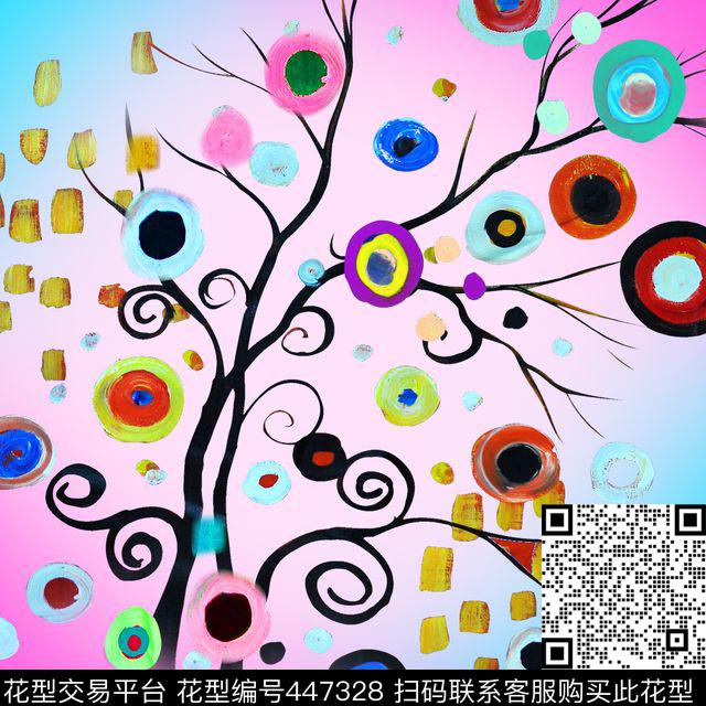 几何彩色方巾丝巾圆数码印花华亿平台下载（图片编号: 447328） - 瓦栏（Walan）