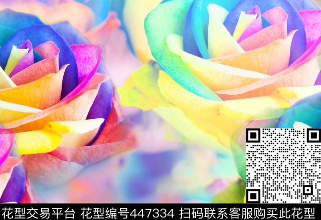 花炫彩女装数码花卉彩色时尚数码印花华亿平台下载（图片编号: 447334） - 瓦栏（Walan）