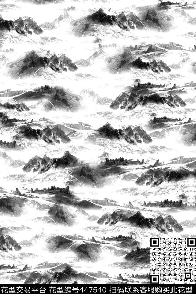 雪山景观风景数码印花华亿平台下载（图片编号: 447540） - 瓦栏（Walan）