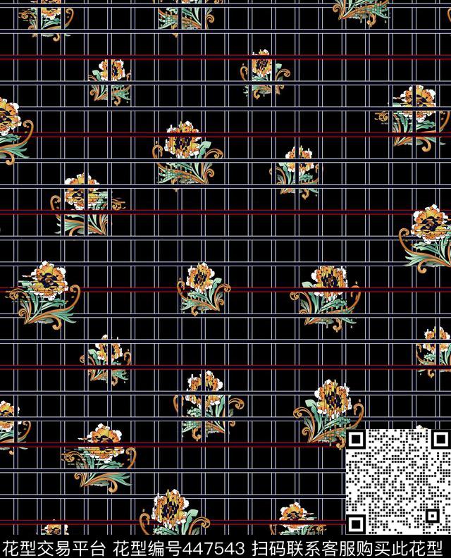 D&G商务矢量花传统印花华亿平台下载（图片编号: 447543） - 瓦栏（Walan）