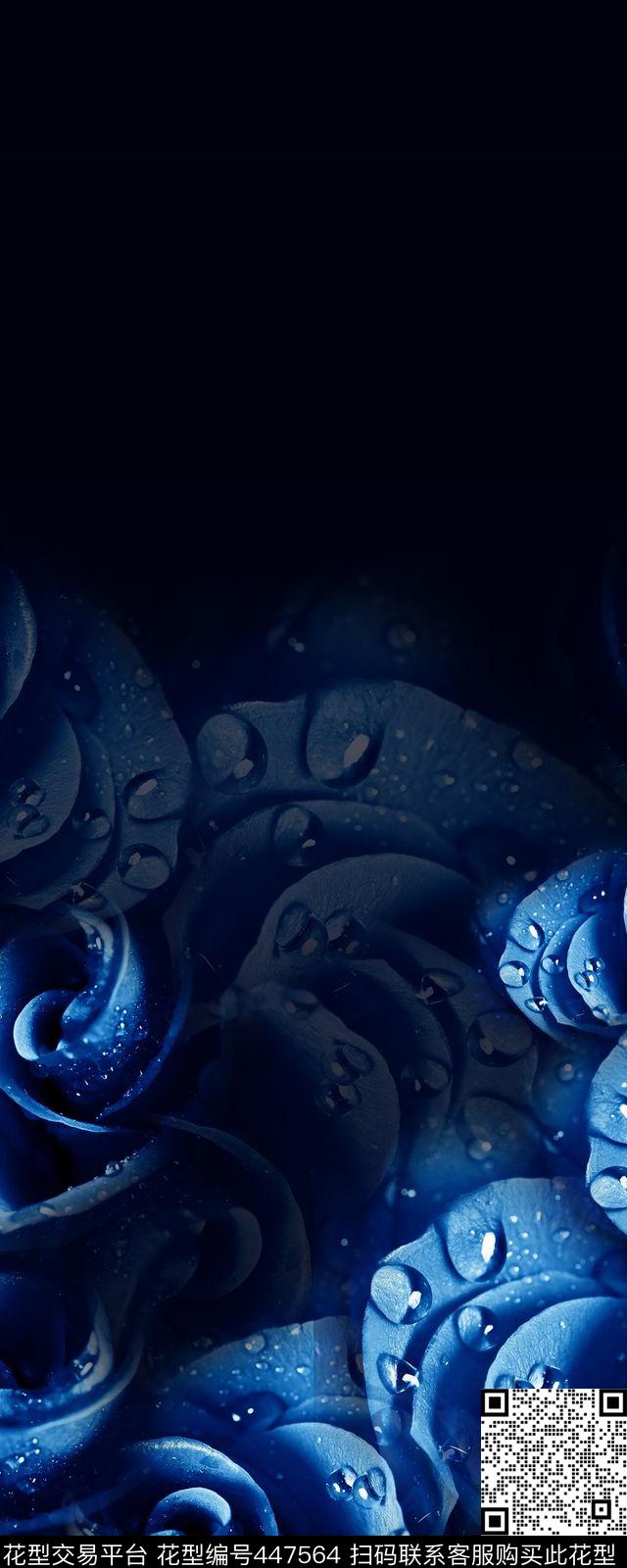 花朵玫瑰花卉数码印花华亿平台下载（图片编号: 447564） - 瓦栏（Walan）