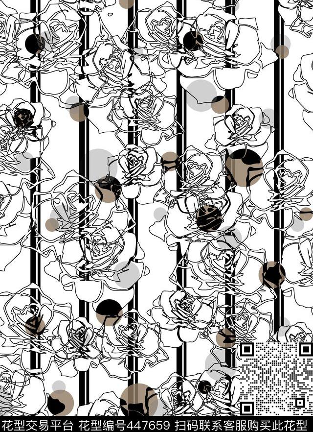 勾线几何剪影传统印花华亿平台下载（图片编号: 447659） - 瓦栏（Walan）