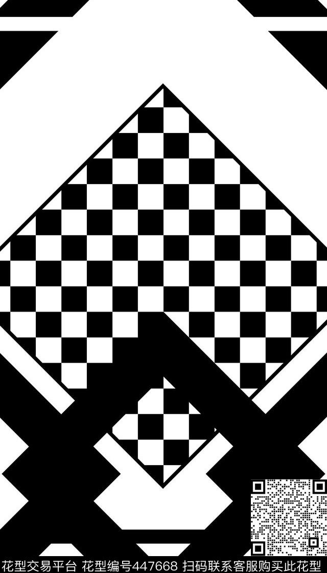 线条几何抽象传统印花华亿平台下载（图片编号: 447668） - 瓦栏（Walan）