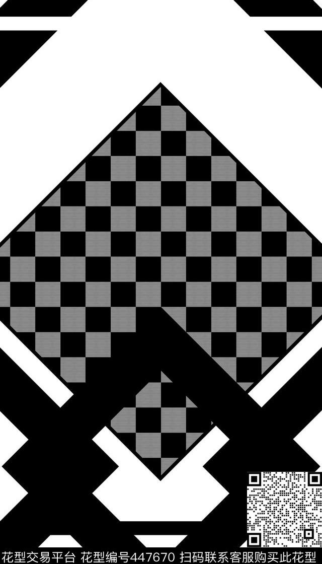 线条几何抽象传统印花华亿平台下载（图片编号: 447670） - 瓦栏（Walan）