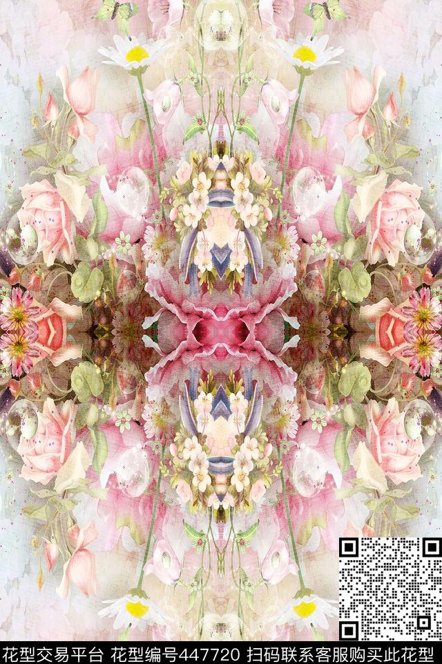 花卉模糊马来西亚数码印花华亿平台下载（图片编号: 447720） - 瓦栏（Walan）