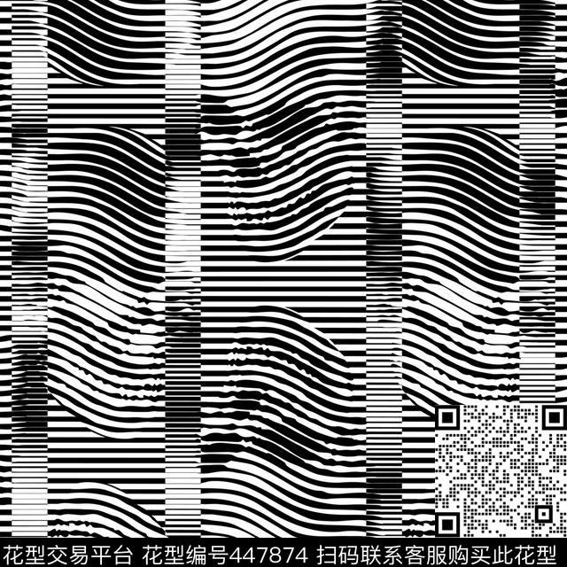 骷髅头抽象AlexanderMcQueen数码印花华亿平台下载（图片编号: 447874） - 瓦栏（Walan）
