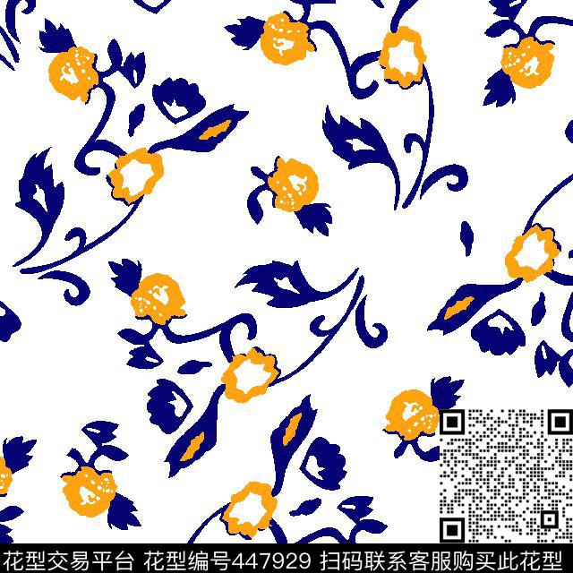 小碎花巴宝莉大牌传统印花华亿平台下载（图片编号: 447929） - 瓦栏（Walan）