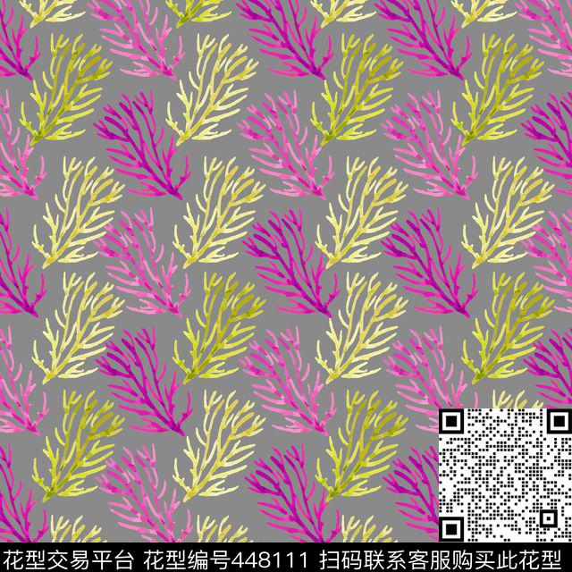 女装热带华亿平台海洋珊瑚传统印花华亿平台下载（图片编号: 448111） - 瓦栏（Walan）