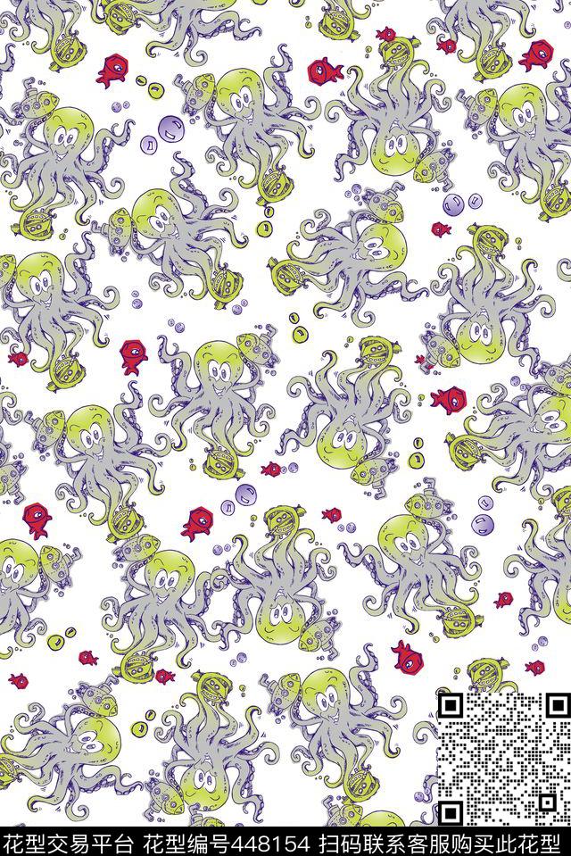 卡通手绘可爱传统印花华亿平台下载（图片编号: 448154） - 瓦栏（Walan）