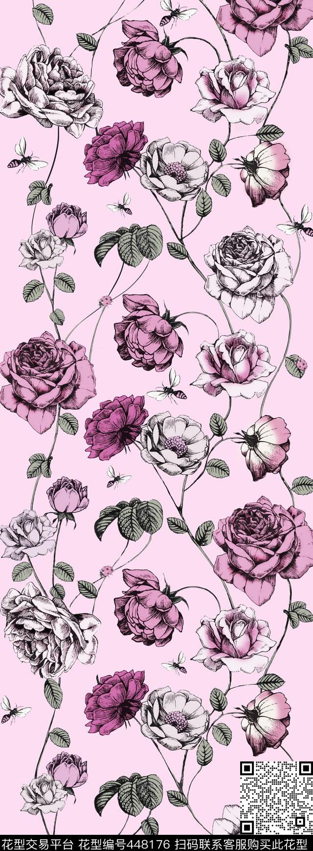she's大牌花卉传统印花华亿平台下载（图片编号: 448176） - 瓦栏（Walan）