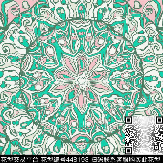 花纹名族风时尚数码印花华亿平台下载（图片编号: 448193） - 瓦栏（Walan）
