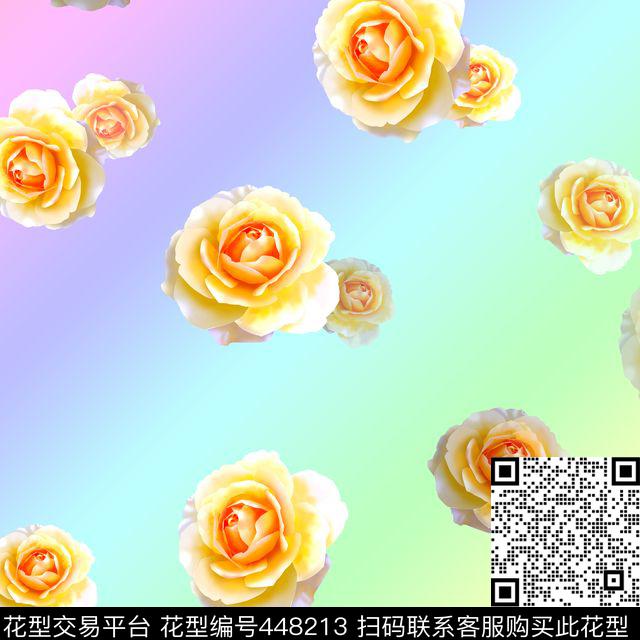 时尚花卉印花传统印花华亿平台下载（图片编号: 448213） - 瓦栏（Walan）