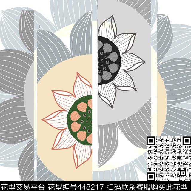 花卉时尚印花传统印花华亿平台下载（图片编号: 448217） - 瓦栏（Walan）