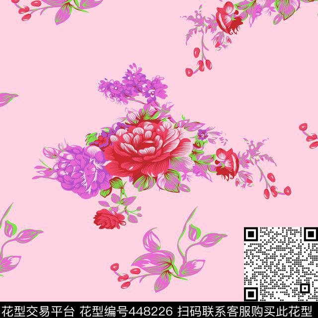 服装花卉家纺传统印花华亿平台下载（图片编号: 448226） - 瓦栏（Walan）