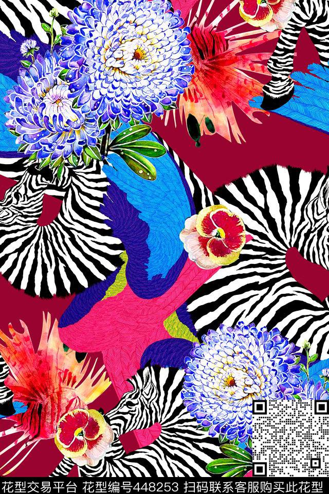 斑马线条数码印花华亿平台下载（图片编号: 448253） - 瓦栏（Walan）