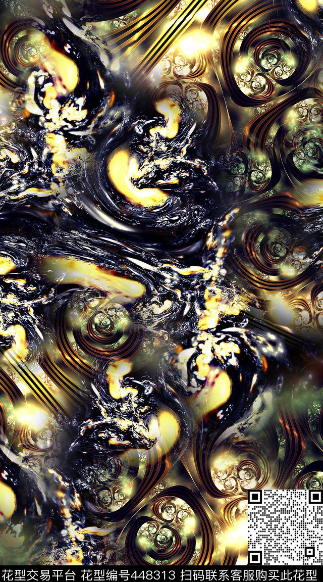 抽象数码创意数码印花华亿平台下载（图片编号: 448313） - 瓦栏（Walan）