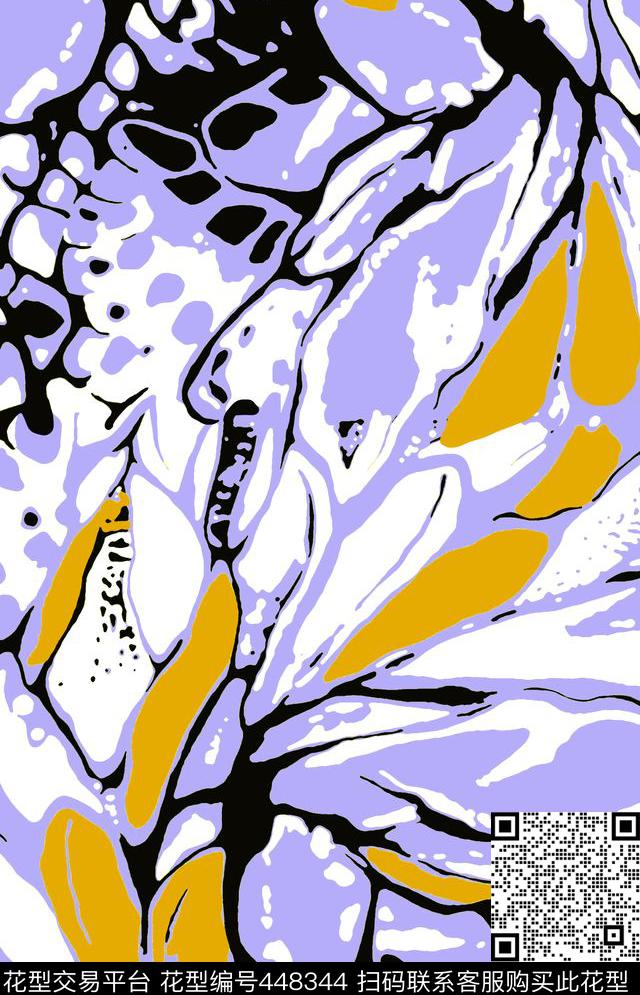 肌理色块涂鸦传统印花华亿平台下载（图片编号: 448344） - 瓦栏（Walan）