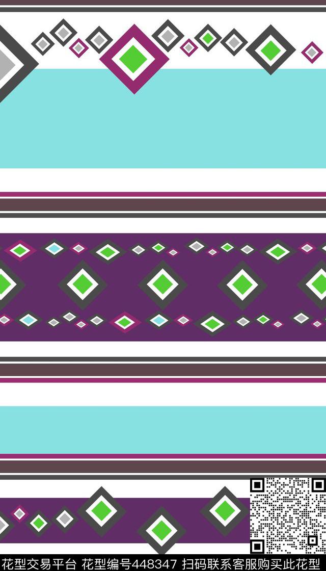 几何复古时尚传统印花华亿平台下载（图片编号: 448347） - 瓦栏（Walan）