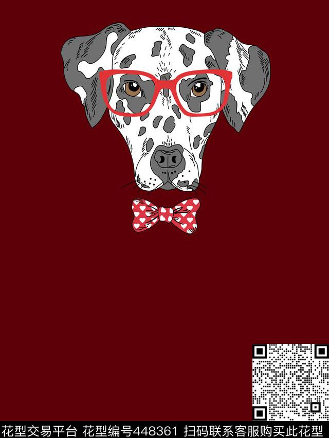 狗狗狗头卡通传统印花华亿平台下载（图片编号: 448361） - 瓦栏（Walan）