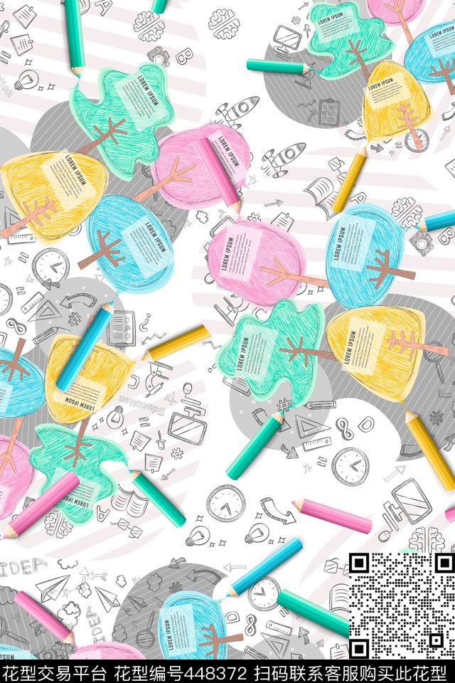 彩色卡通可爱传统印花华亿平台下载（图片编号: 448372） - 瓦栏（Walan）