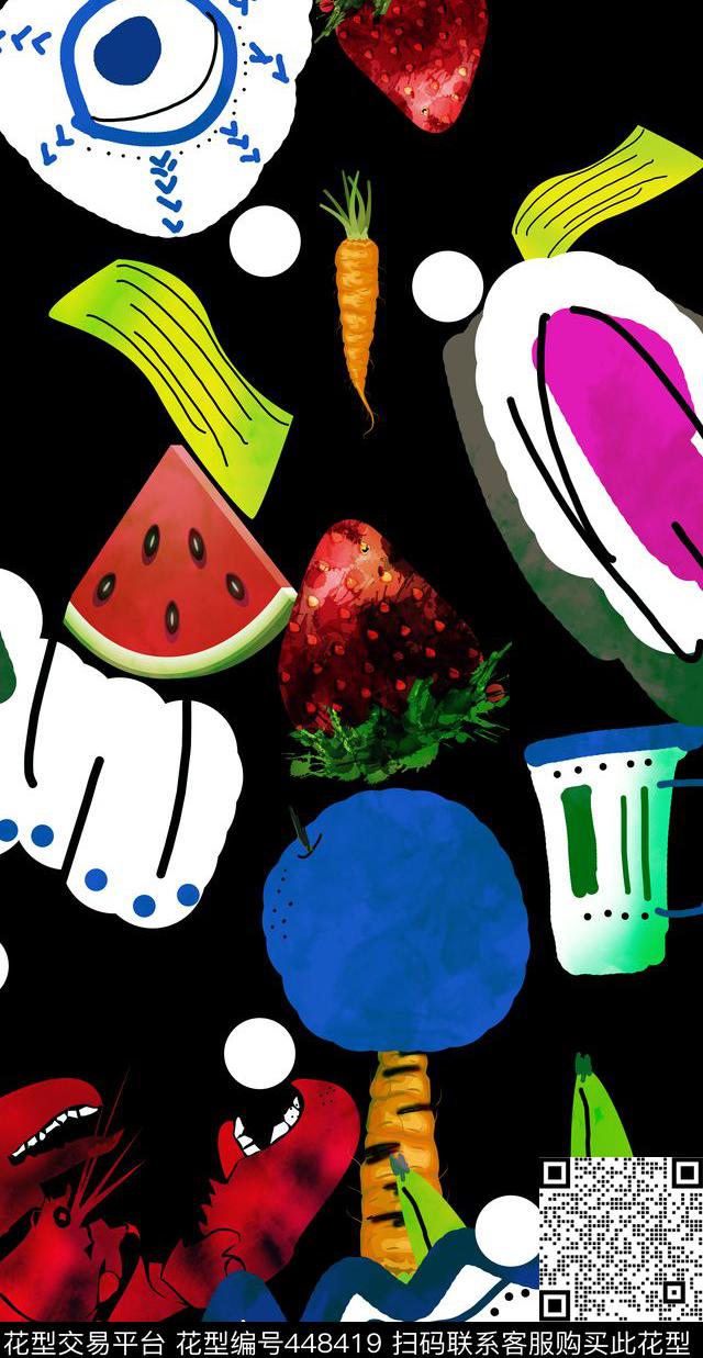 潮牌龙虾原创数码印花华亿平台下载（图片编号: 448419） - 瓦栏（Walan）