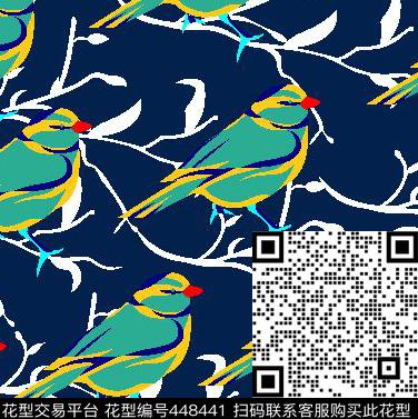 千鸟图时尚个性传统印花华亿平台下载（图片编号: 448441） - 瓦栏（Walan）