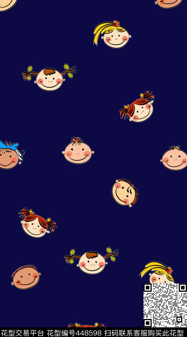 卡通简约活泼数码印花华亿平台下载（图片编号: 448598） - 瓦栏（Walan）