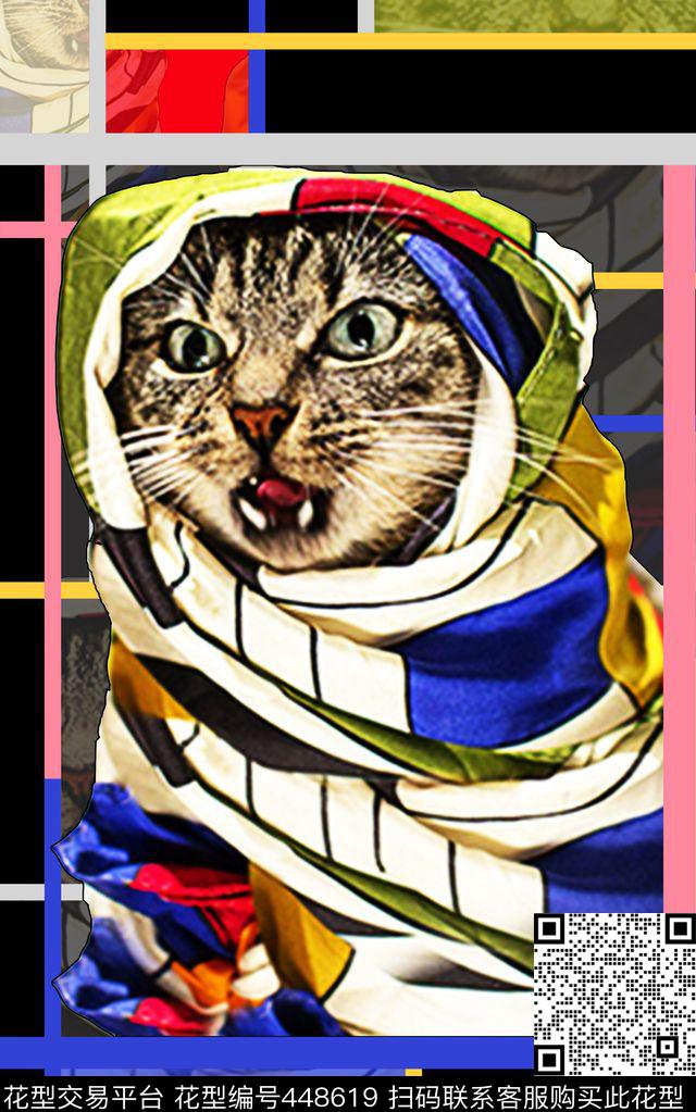 时尚定位动物数码印花华亿平台下载（图片编号: 448619） - 瓦栏（Walan）