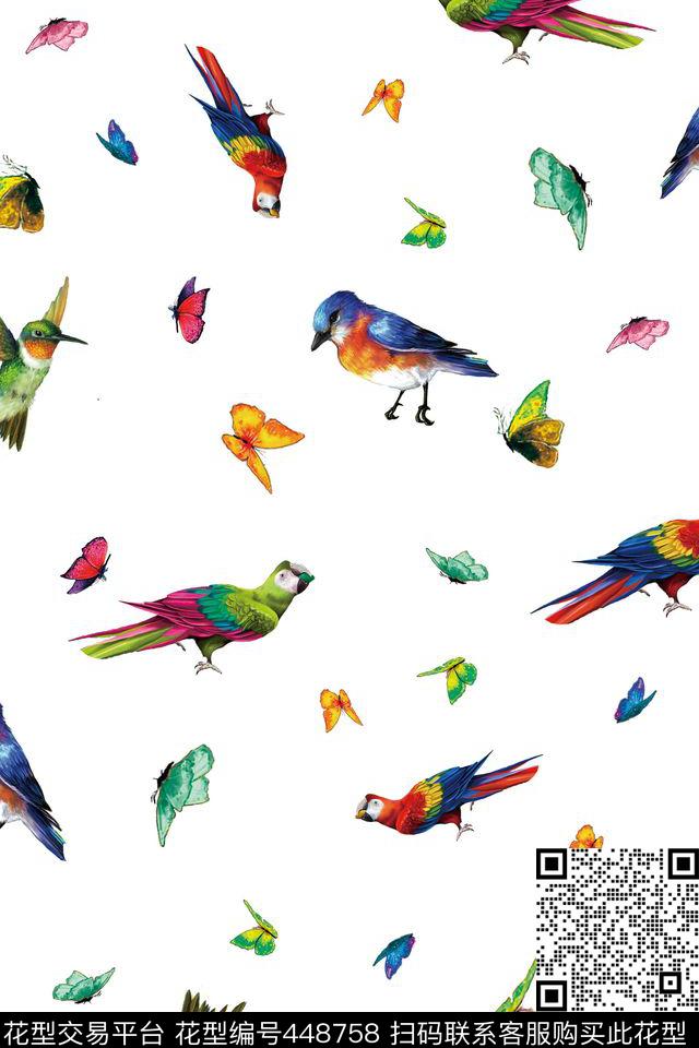 女装幻彩蝴蝶时尚潮流数码印花华亿平台下载（图片编号: 448758） - 瓦栏（Walan）