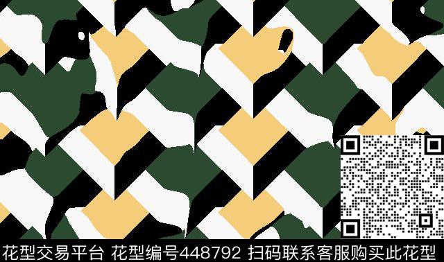 男装花几何方块碎乱块传统印花华亿平台下载（图片编号: 448792） - 瓦栏（Walan）