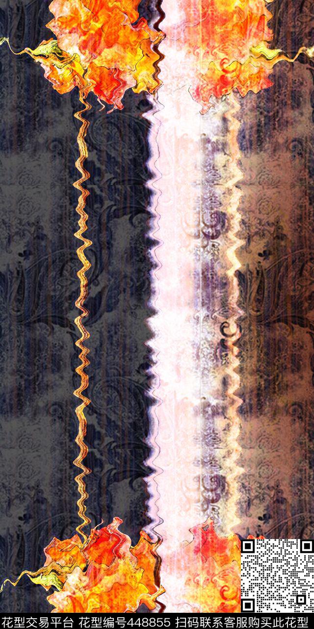 现代玫瑰数码印花华亿平台下载（图片编号: 448855） - 瓦栏（Walan）