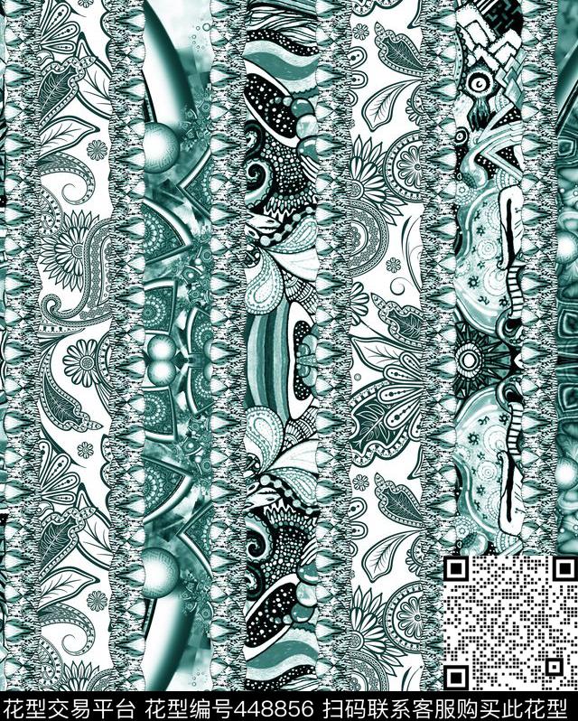 花抽象欧美数码印花华亿平台下载（图片编号: 448856） - 瓦栏（Walan）