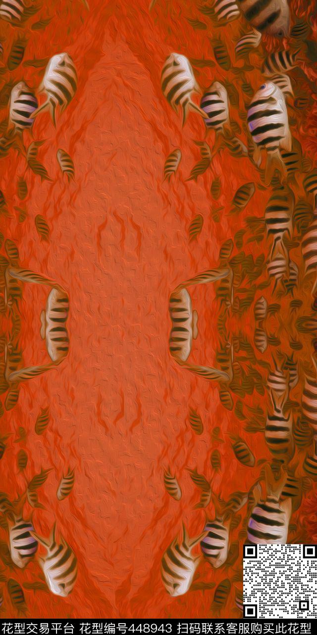 动物鱼数码印花华亿平台下载（图片编号: 448943） - 瓦栏（Walan）