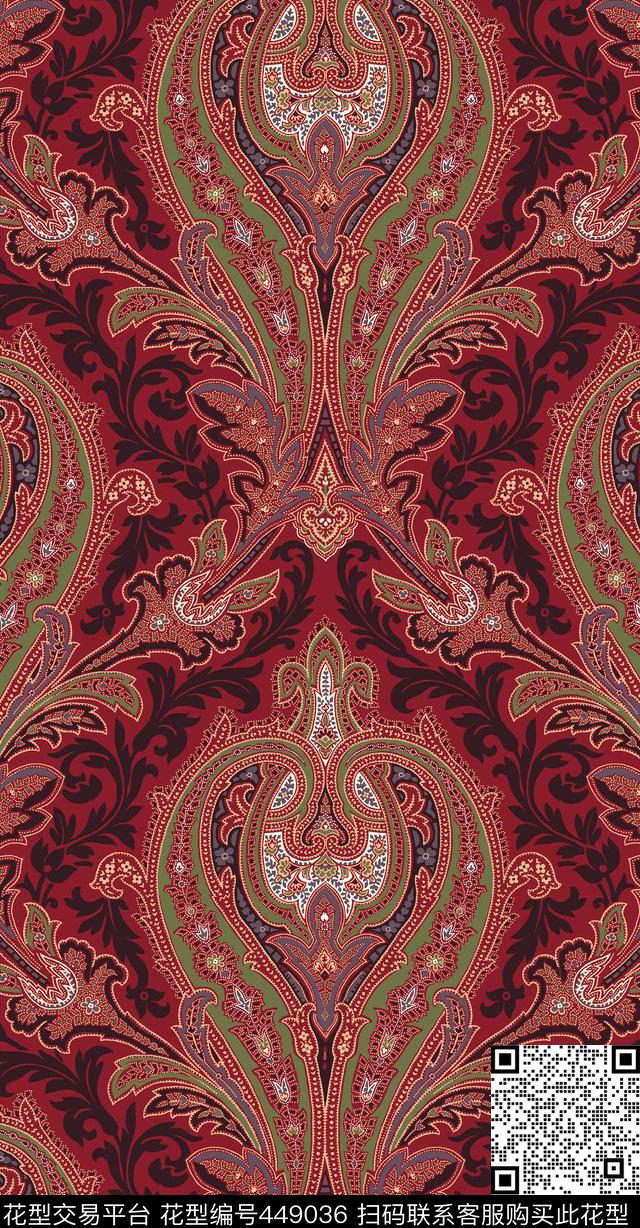 佩斯利图案印花图案欧式纹样图案传统印花华亿平台下载（图片编号: 449036） - 瓦栏（Walan）