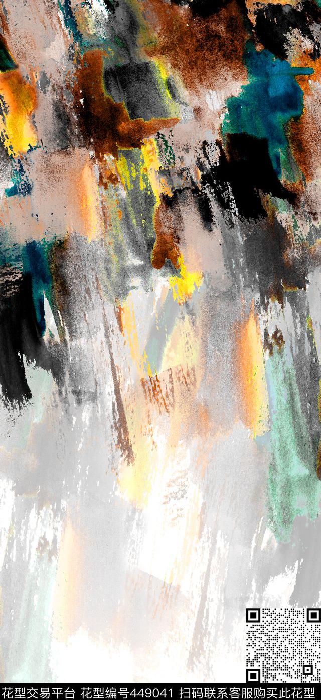 定位手绘水彩数码印花华亿平台下载（图片编号: 449041） - 瓦栏（Walan）