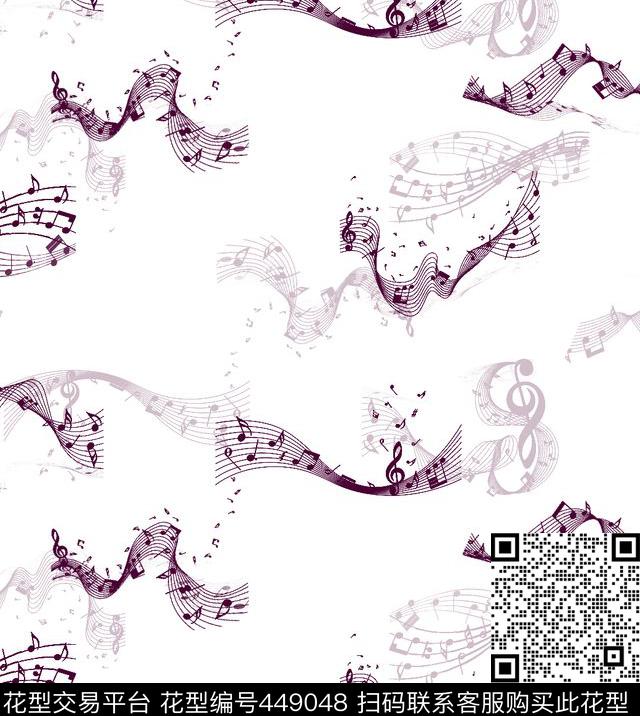 五线谱音乐曲线传统印花华亿平台下载（图片编号: 449048） - 瓦栏（Walan）