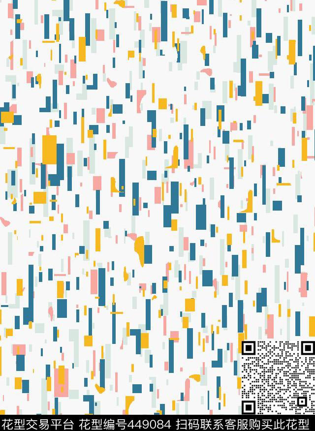 色彩拼贴几何2016春夏传统印花华亿平台下载（图片编号: 449084） - 瓦栏（Walan）