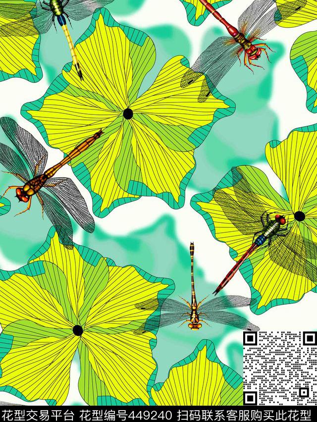 复古昆虫花草欧美传统印花华亿平台下载（图片编号: 449240） - 瓦栏（Walan）