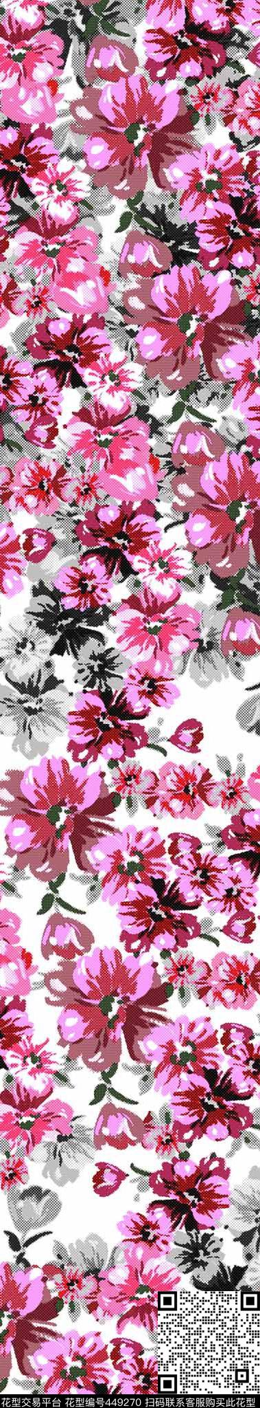 复古花草手绘传统印花华亿平台下载（图片编号: 449270） - 瓦栏（Walan）