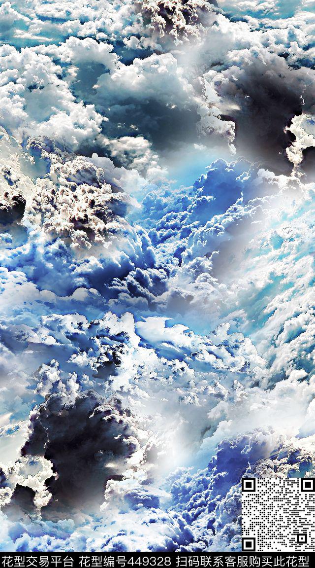 大牌云彩创意数码印花华亿平台下载（图片编号: 449328） - 瓦栏（Walan）