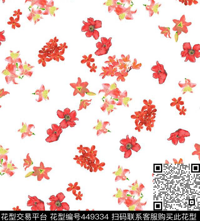 潮流花草精美传统印花华亿平台下载（图片编号: 449334） - 瓦栏（Walan）