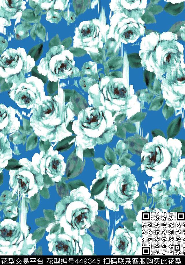 素雅花朵民族风传统印花华亿平台下载（图片编号: 449345） - 瓦栏（Walan）