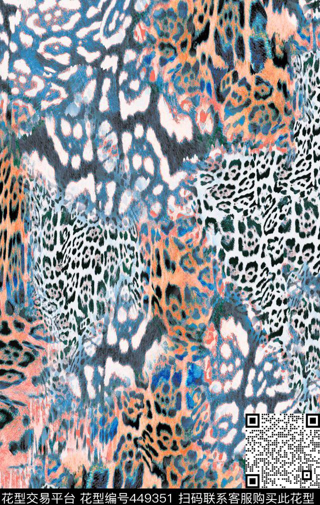 欧美豹纹精美传统印花华亿平台下载（图片编号: 449351） - 瓦栏（Walan）