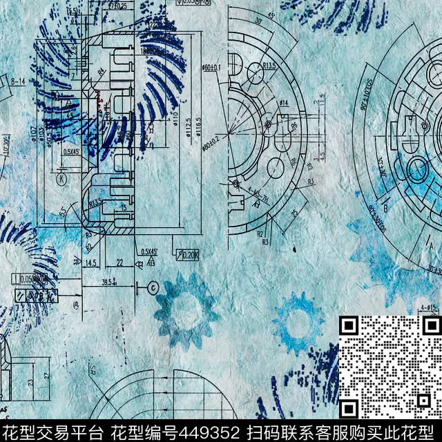 简约丝巾中性数码印花华亿平台下载（图片编号: 449352） - 瓦栏（Walan）