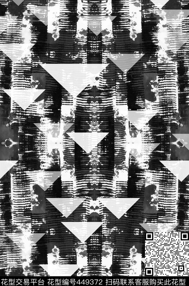 笔触肌理几何传统印花华亿平台下载（图片编号: 449372） - 瓦栏（Walan）