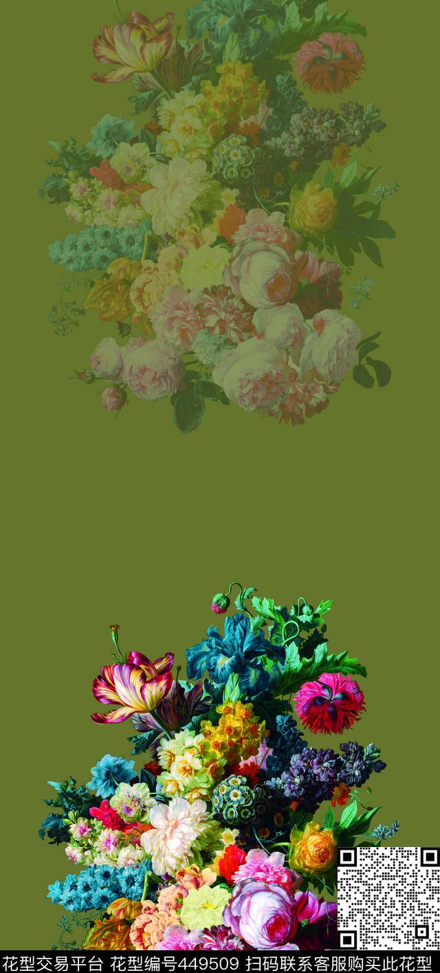 花卉静景自然数码印花华亿平台下载（图片编号: 449509） - 瓦栏（Walan）