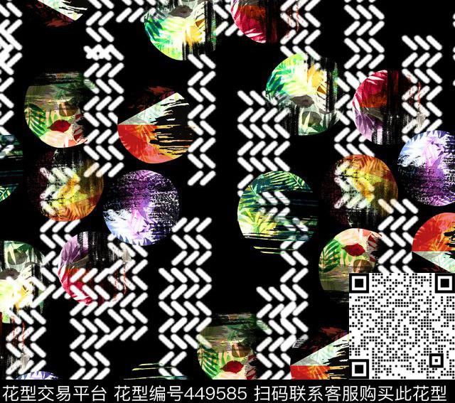 流行时尚创意瑕疵波点数码印花华亿平台下载（图片编号: 449585） - 瓦栏（Walan）