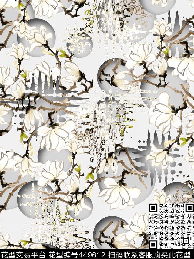 抽象大波点个性男装数码印花华亿平台下载（图片编号: 449612） - 瓦栏（Walan）